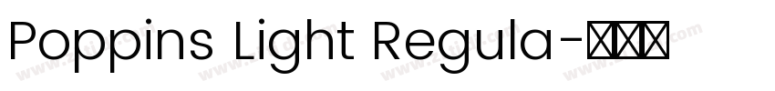 Poppins Light Regula字体转换